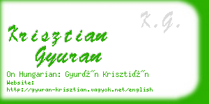 krisztian gyuran business card